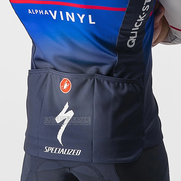 2022 Cycling Jersey Deceuninck Quick Step Bluee White Long Sleeve and Bib Short